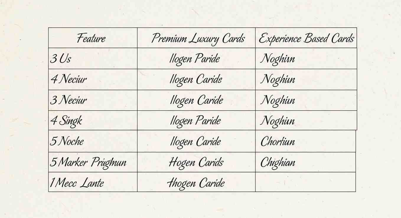 Comparison between luxury credit cards and experience-based rewards cards