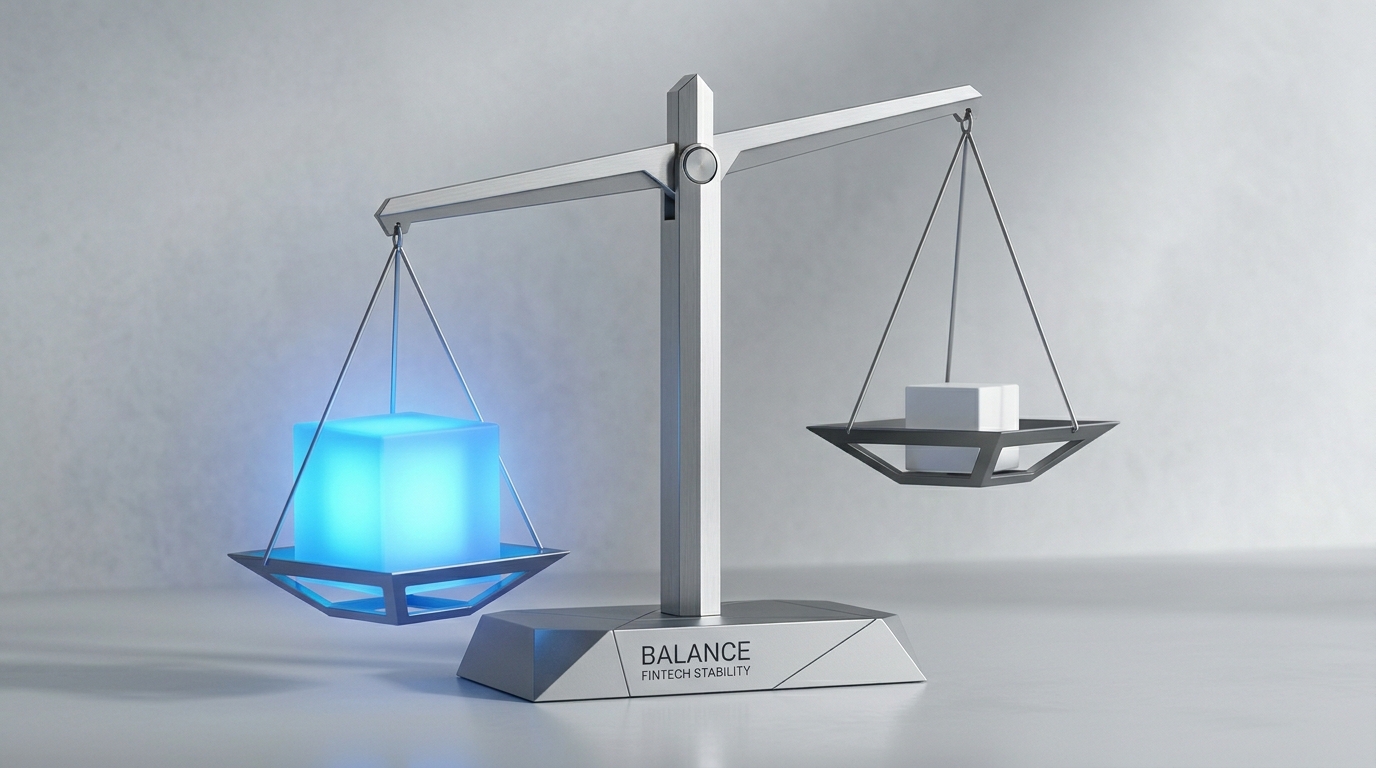 An abstract architectural concept illustrating balanced financial scales, symbolizing a healthy asset-to-debt ratio