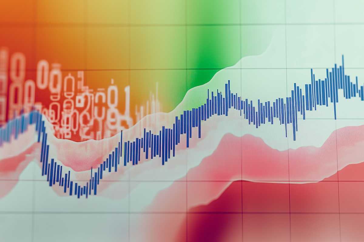 A 3D digital chart showing the exponential growth of business capital over five years.
